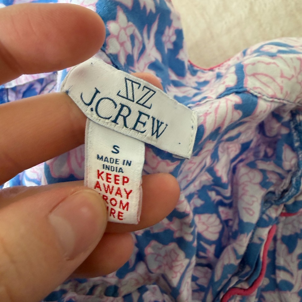 SZ Blockprints X J. Crew long-sleeve cotton voile pajama set in Nila print - Picture 4 of 6